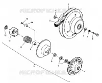 FRIZIONE DRIVEN ASSEMBLY 6X6 250 W938727 (4924092409031A)