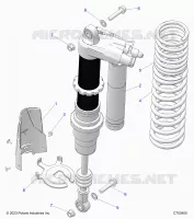 SUSPENSION, REAR SHOCK MONTAGGIO