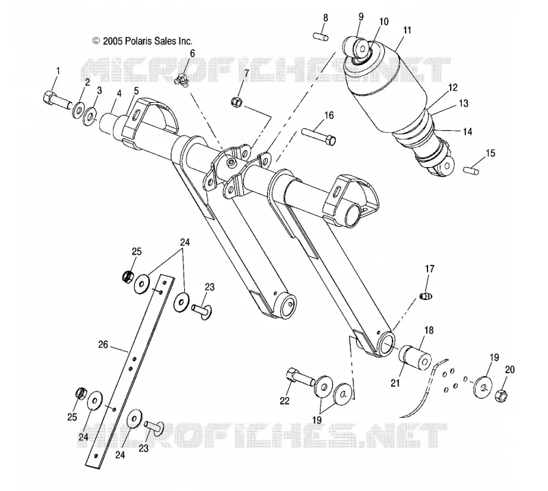 ANTERIORE COPPIA ARM AND SHOCK