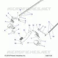 CHASSIS, PROTEZIONE FRIZIONE, FOOTRESTS, TUNNEL GRIPS