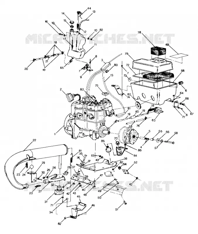 MONTAGGIO DEL MOTORE 500 and 500 Classic Updated 2/90 (4916791679017A)