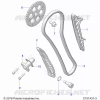 CAM CATENA AND TENSIONER