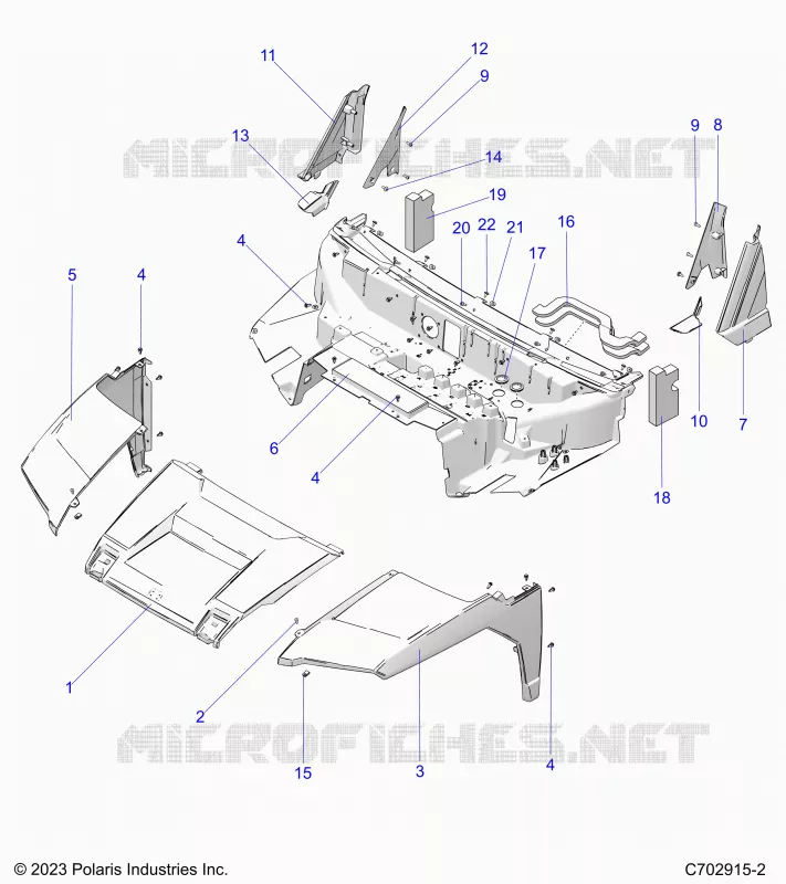 CAPPUCCIO, LINER, FRONT FENDERS, A PILLARS