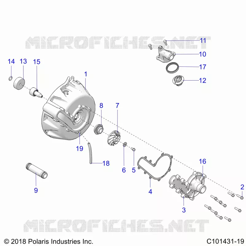 ENGINE, SISTEMA DI RAFFREDDAMENTO AND WATER PUMP