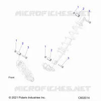 SUSPENSION, SHOCK MONTAGGIO, REAR SUSP.