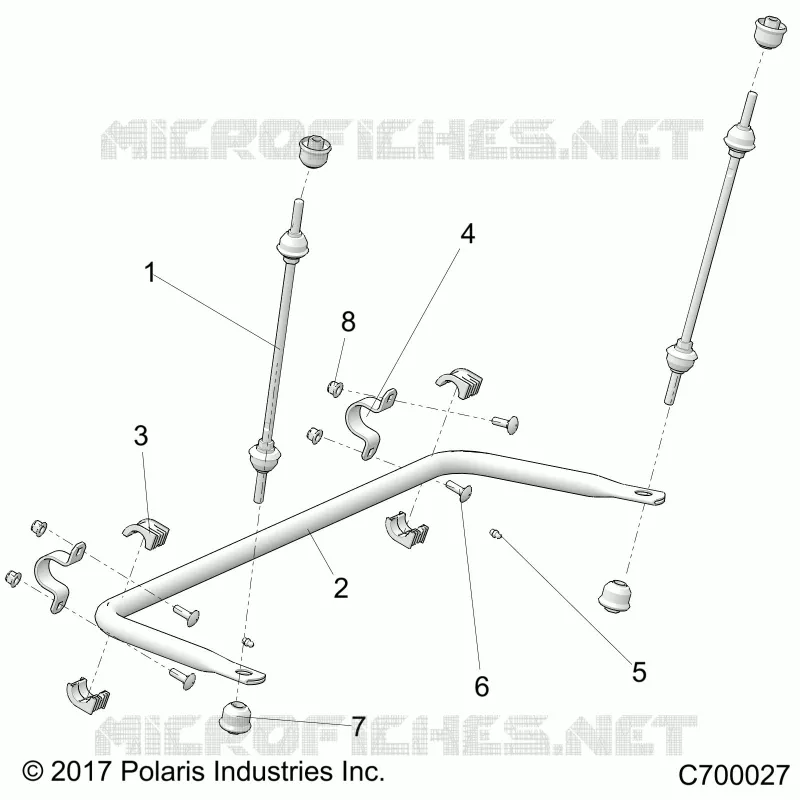 SUSPENSION, REAR BARRA DI STABILIZZAZIONE