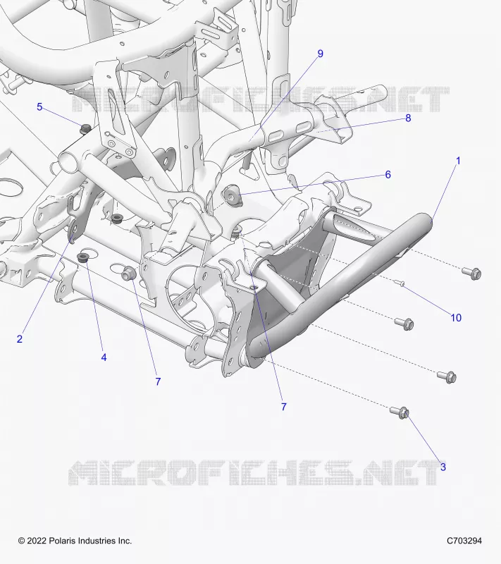 CHASSIS, MOUNTING, FRONT GEARCASE AND PARAURTI ANTERIORE