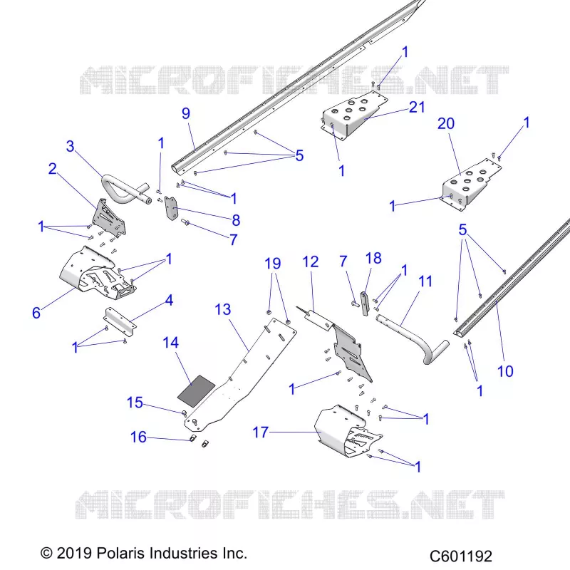 CHASSIS, PROTEZIONE FRIZIONE AND FOOTRESTS