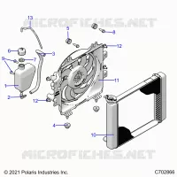ENGINE, SISTEMA DI RAFFREDDAMENTO, RADIATOR, FAN &amp; OVERFLOW BOTTLE