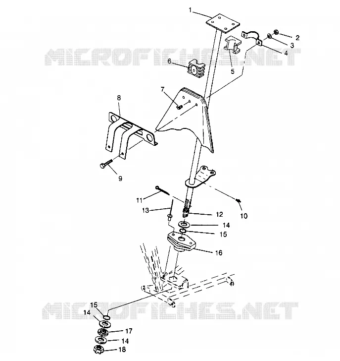INSIEME DELLO STERZO POST  2X4 300 W957530 (4930053005B006)