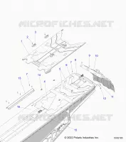 CHASSIS, REAR TUNNEL COVER, CLOSEOFF, AND SNOWFLAP