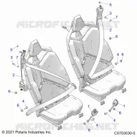 SEDE BELT MOUNTING, REAR, STANDARD