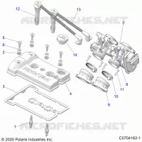 ENGINE, THROTTLE BODY AND VALVOLA COPERTURA