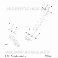 SUSPENSION, SHOCK MONTAGGIO, REAR SUSP.