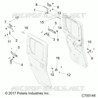 PORTE, REAR, MOUNTING