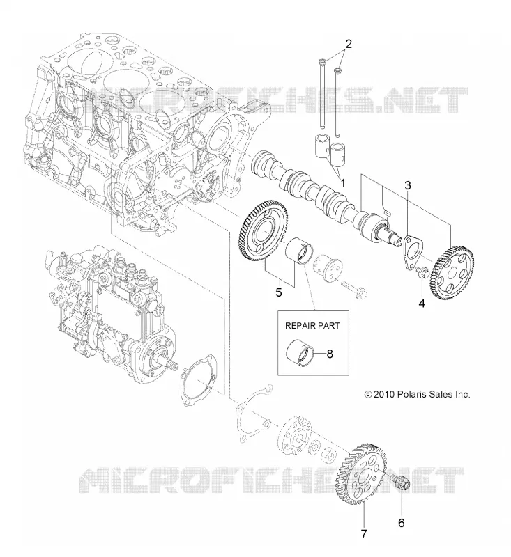 MOTORE, CAMSHAFT and DRIVING GEAR