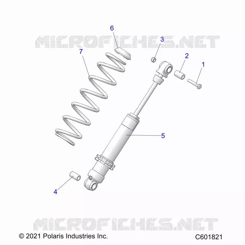 SUSPENSION, AMMORTIZZATORE POSTERIORE TRACK (7045816)