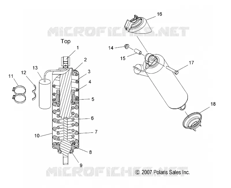 AMMORTIZZATORE POSTERIORE TRACK (M-10)(7043216)(LX)