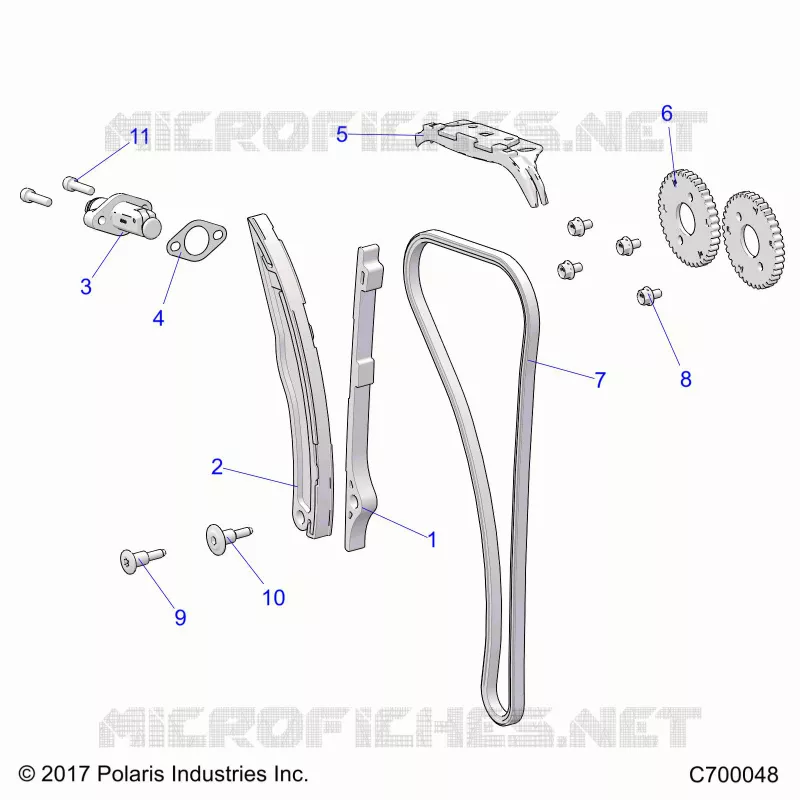 CAM CATENA AND TENSIONER