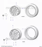 RUOTAS, FRONT AND REAR (LE MODELS)