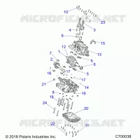 ENGINE, CRANKCASE AND ALBERO MOTORE