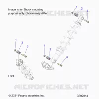 SUSPENSION, SHOCK MONTAGGIO, REAR SUSP.