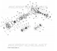 TRASMISSIONE, FRONT SCATOLA DEGLI INGRANAGGI INTERNAL COMPONENTS