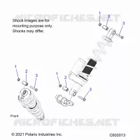 SUSPENSION, SHOCK MONTAGGIO, REAR SUSP.