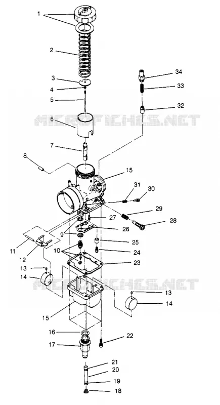 CARBURATORE 500 CARB 0962764, 500 CARB SKS 0962564,  EUROPEAN 500 CARB SKS E (4931873187D001)