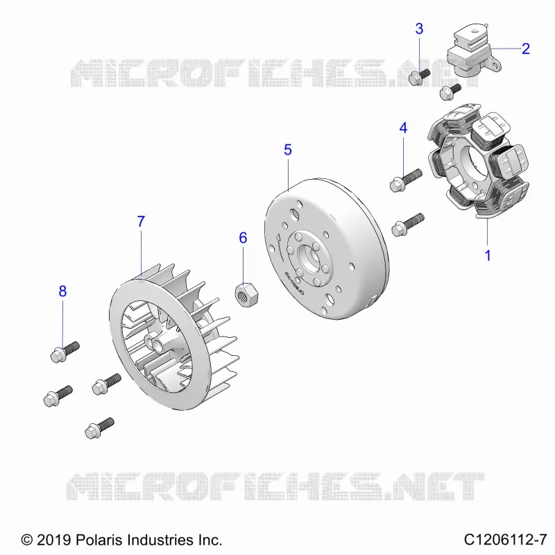 ENGINE, STATOR AND FLYRUOTA