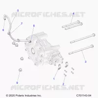 TRASMISSIONE, GEARCASE, REAR, MOUNTING