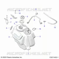 SISTEMA DI ALIMENTAZIONE CARBURANTE, FUEL TANK ASM.