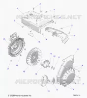 ENGINE, BLOWER HOUSING AND AUTOAVVOLGENTE
