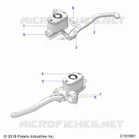 BRAKES, FRONT BRAKE LEVER AND CILINDRO PRINCIPALE