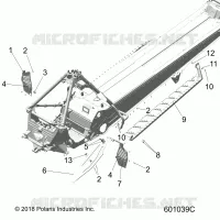 CHASSIS, PROTEZIONE FRIZIONE, FOOTRESTS, AND RUNNING BOARDS
