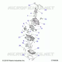 ENGINE, CRANKCASE AND ALBERO MOTORE