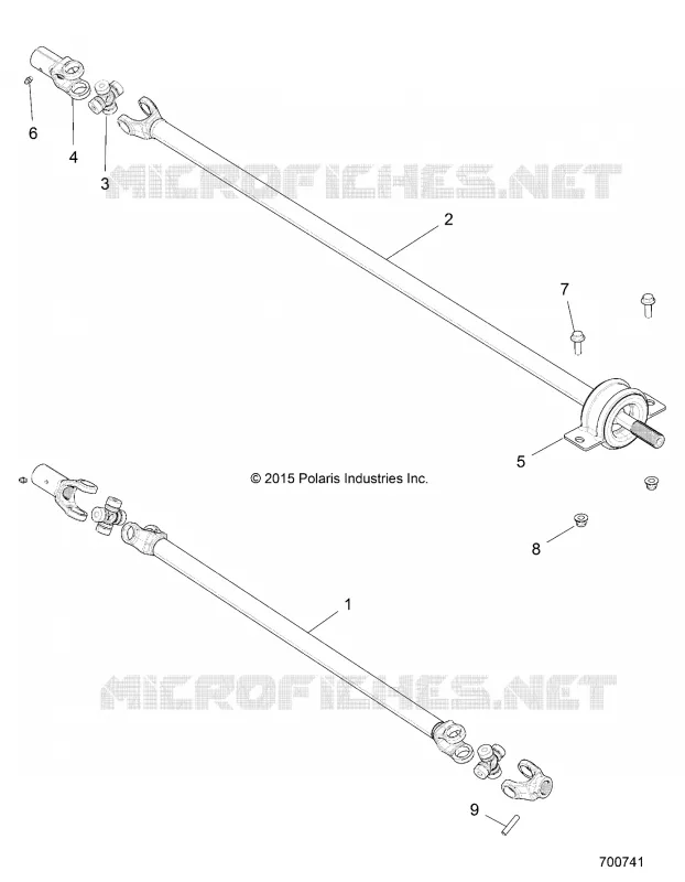 TRASMISSIONE, FRONT AND REAR PROP SHAFT