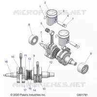 ENGINE, PISTON AND ALBERO MOTORE