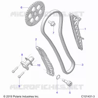 CAM CATENA AND TENSIONER