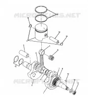 ALBERO MOTORE AND PISTONEE 250 2X4