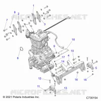 ENGINE, TRASMISSIONE MOUNTING &amp; LONG BLOCK 