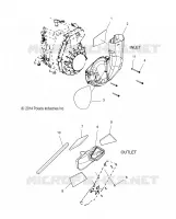 MOTORE, AIR INLET and OUTLET DUCTS
