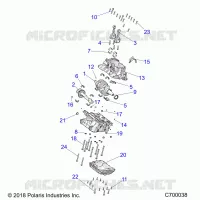 ENGINE, CRANKCASE AND ALBERO MOTORE