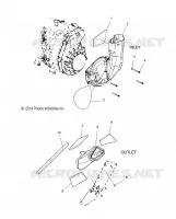 MOTORE, AIR INLET and OUTLET DUCTS