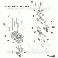 ENGINE, TESTA CILINDRO AND VALVES