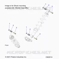 SUSPENSION, SHOCK MONTAGGIO, REAR SUSP.