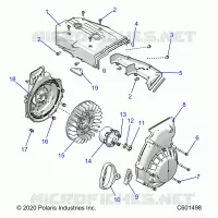 ENGINE, BLOWER HOUSING AND AUTOAVVOLGENTE