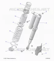 SUSPENSION, REAR SHOCK MONTAGGIO, STANDARD/PREMIUM