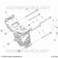 TRASMISSIONE, GEARCASE MOUNTING, REAR