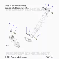 SUSPENSION, SHOCK MONTAGGIO, REAR SUSP.